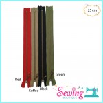 ZIP - BRONZE METAL ZIP (25CM)